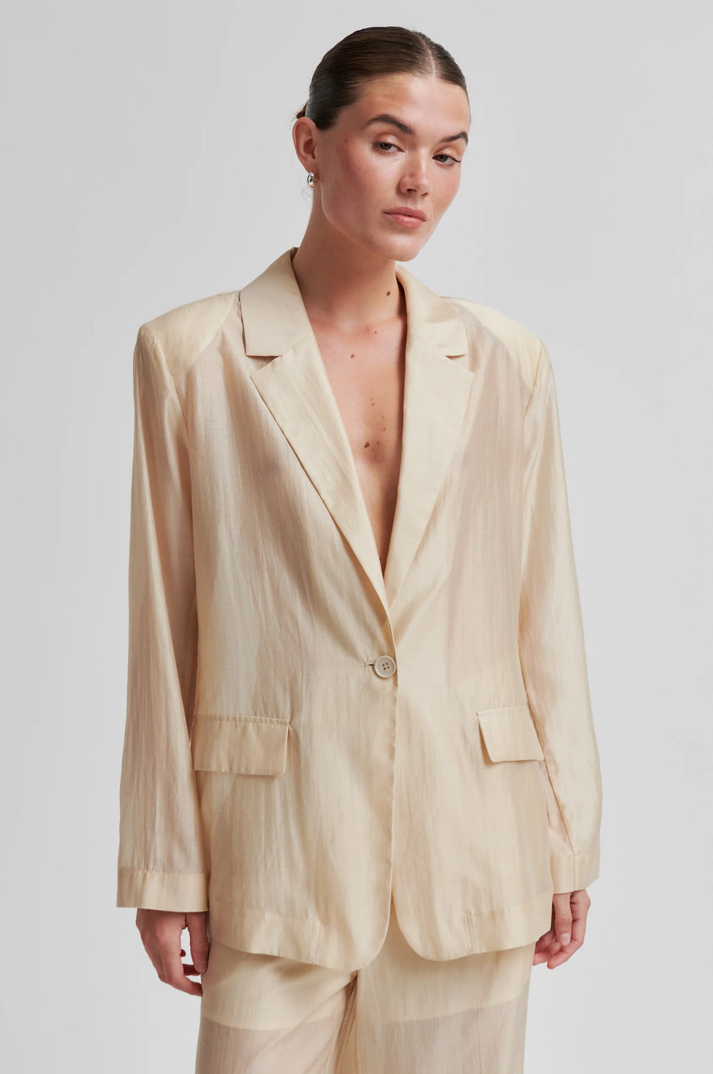 Lusana Blazer Soft Beige Second Female