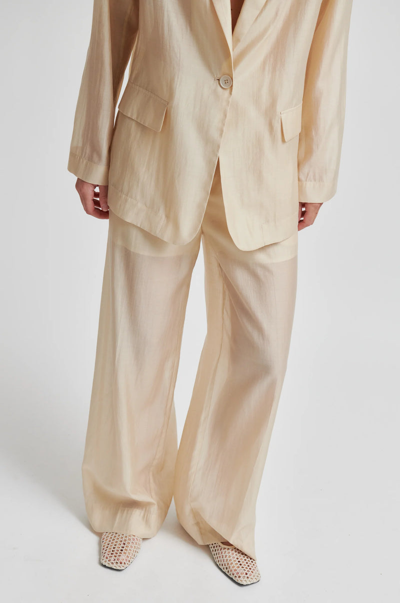 Lusana Trousers Soft Beige Second Female