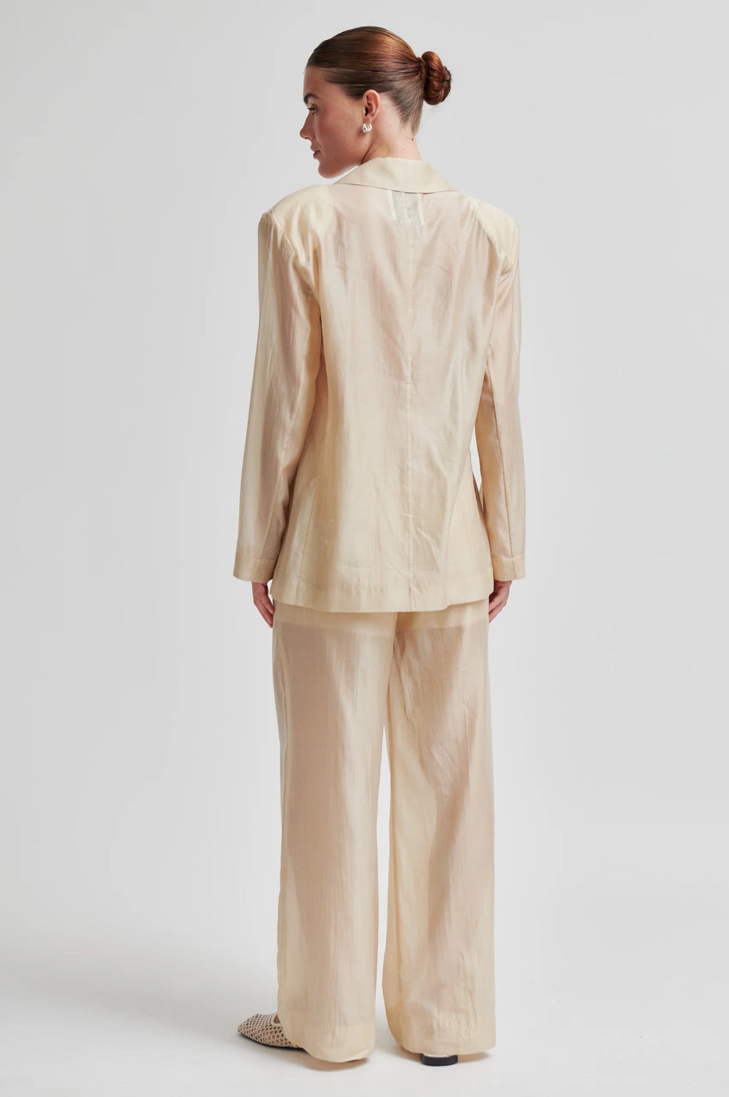 Lusana Trousers Soft Beige Second Female