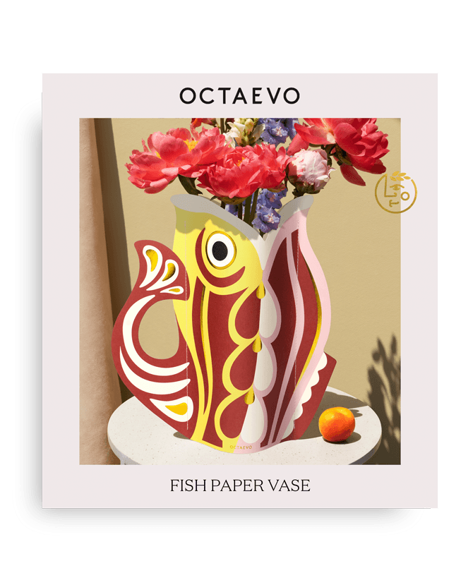 Papel de Pescado Jarrón Octaevo