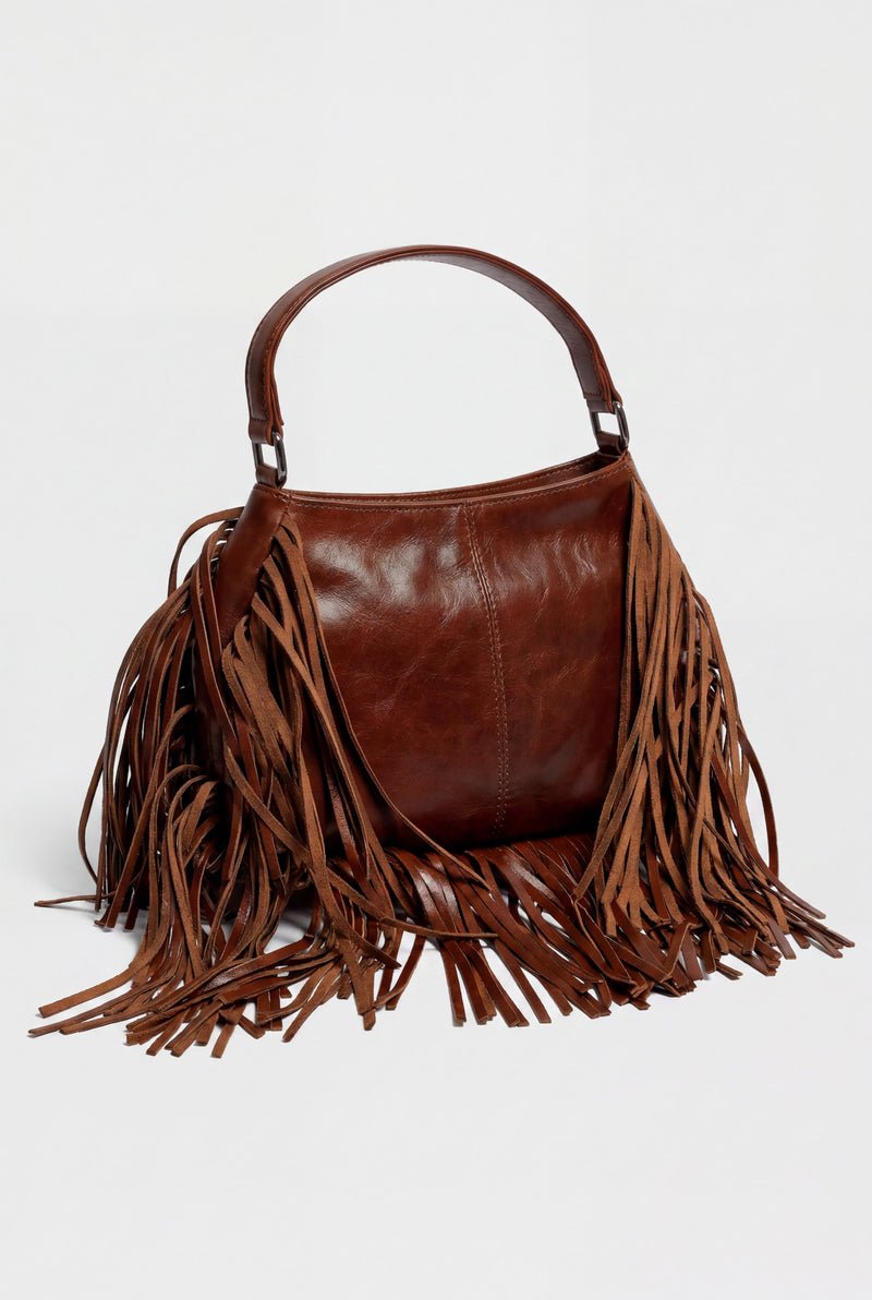 Betty Fringe River Brown Núnoo Bags