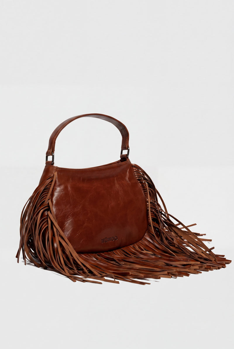 Betty Fringe River Brown Núnoo Bags