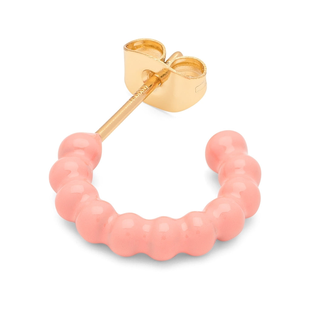 Color Ball Hoops Small Pair Burnt Coral Lulu Copenhagen