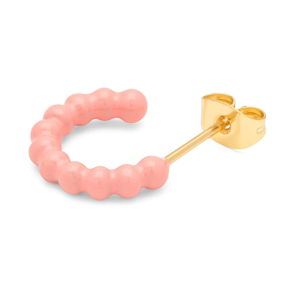 Color Ball Hoops Small Pair Burnt Coral Lulu Copenhagen