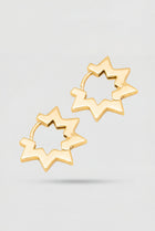 Star Hoops pair Gold Plated Lulu Copenhagen