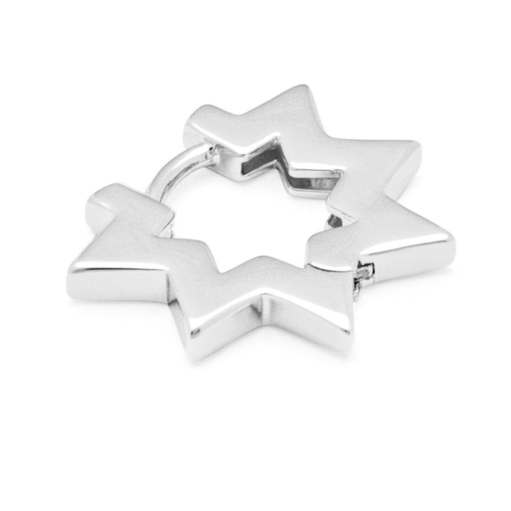 Star Hoops pair Silver Plated Lulu Copenhagen