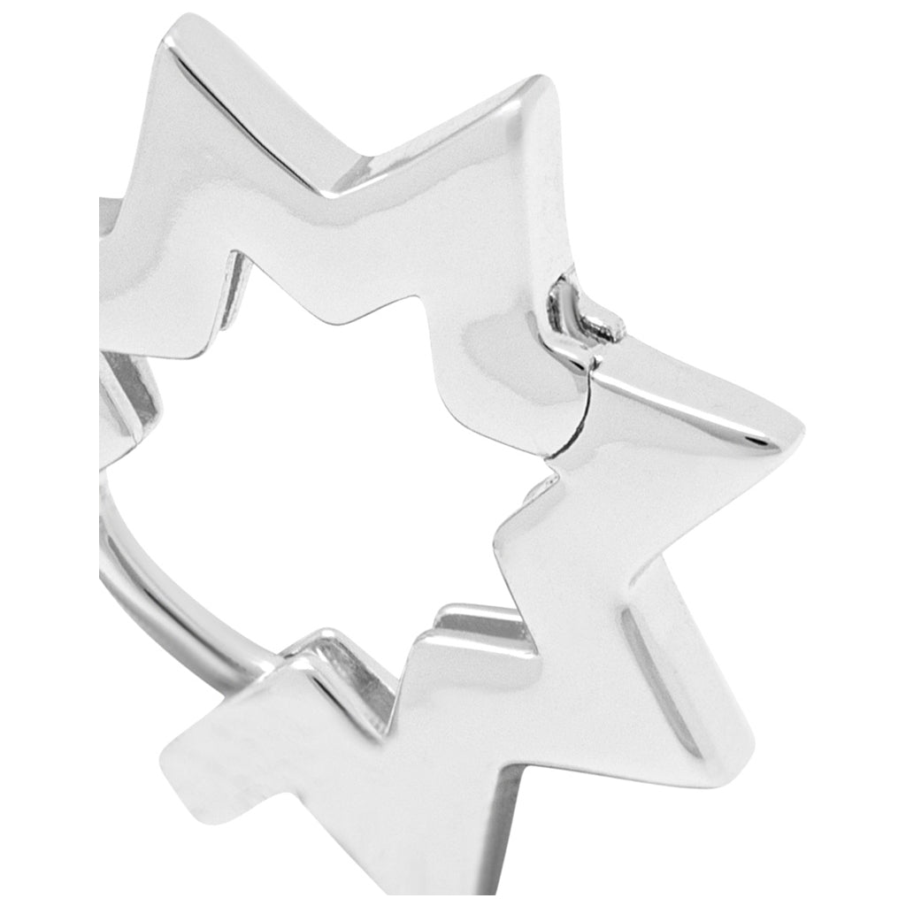 Star Hoops pair Silver Plated Lulu Copenhagen