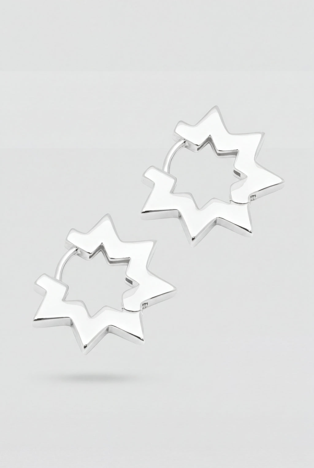 Star Hoops pair Silver Plated Lulu Copenhagen