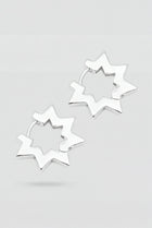 Star Hoops pair Silver Plated Lulu Copenhagen