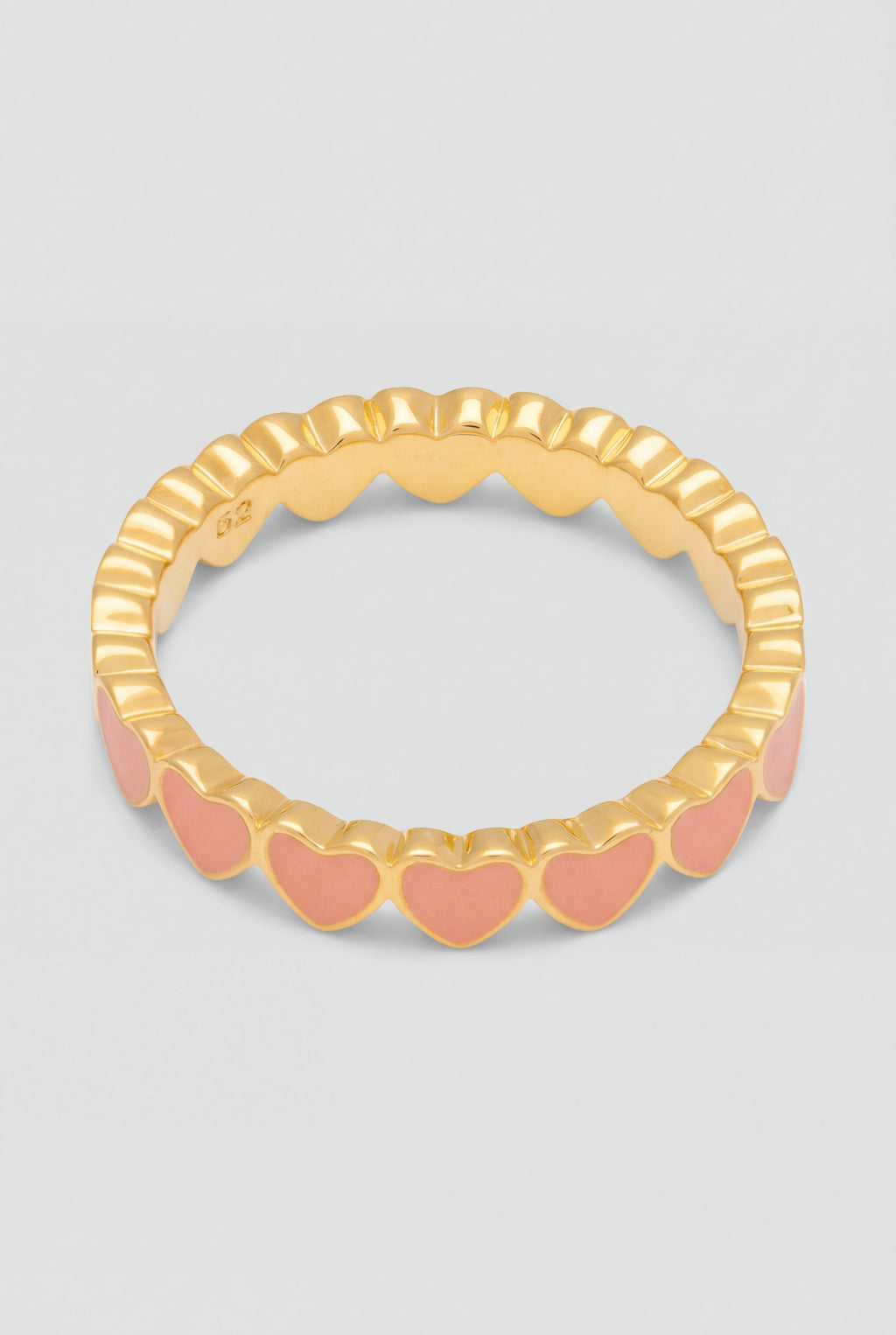Connected Hearts Ring Burnt Coral Lulu Copenhagen