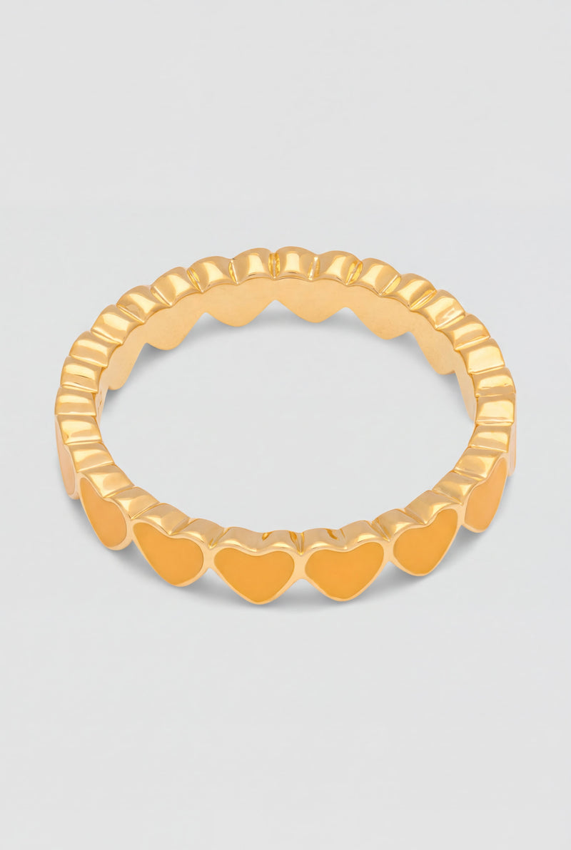 Connected Hearts Ring Sunflower Lulu Copenhagen