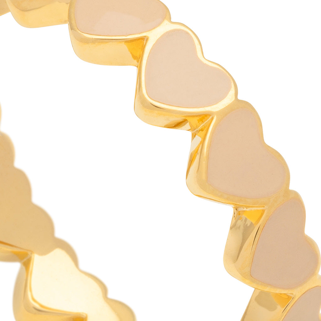 Connected Hearts Ring Buttercream Lulu Copenhagen