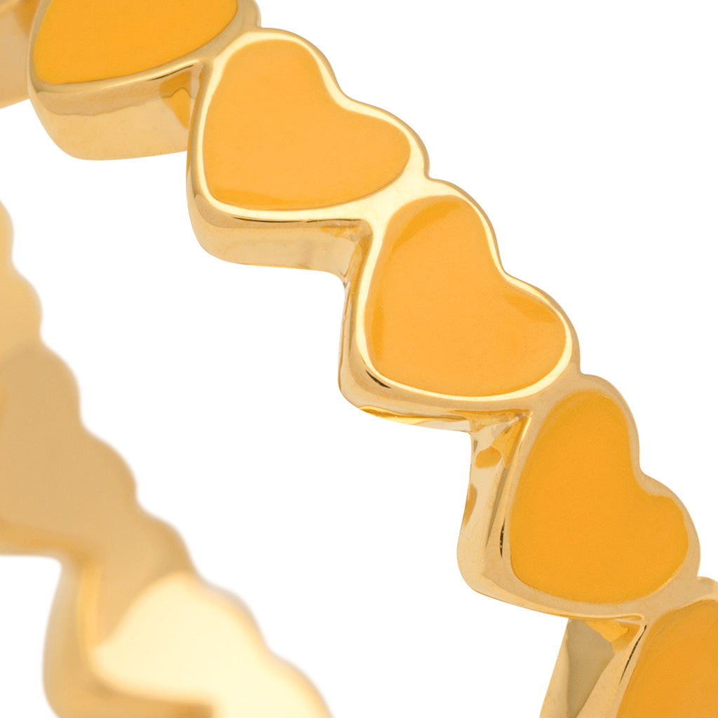 Connected Hearts Ring Sunflower Lulu Copenhagen