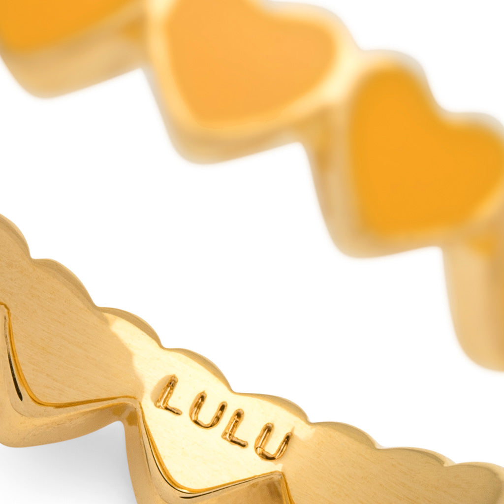 Connected Hearts Ring Sunflower Lulu Copenhagen
