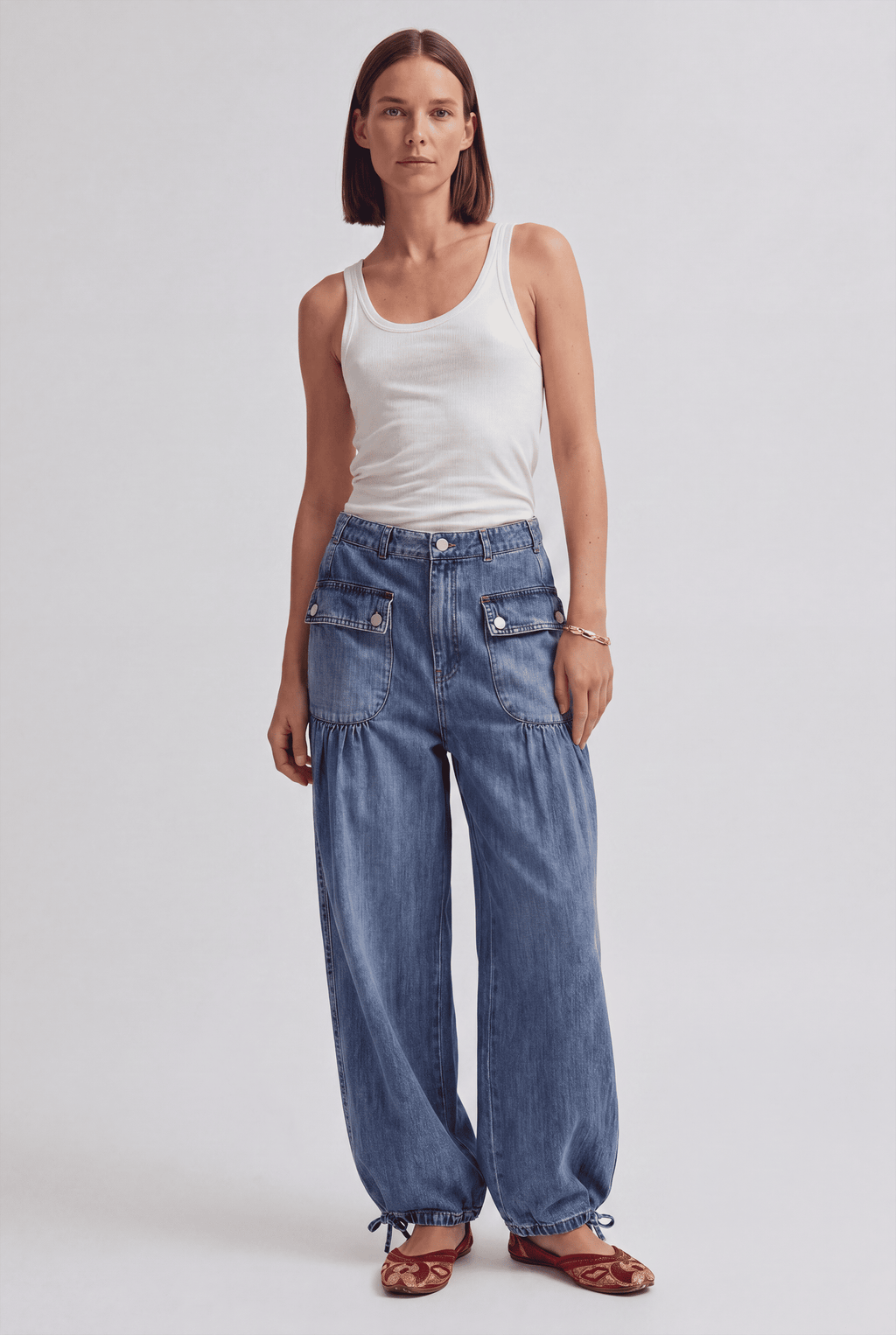 Jaelle denim wide leg Project AJ117
