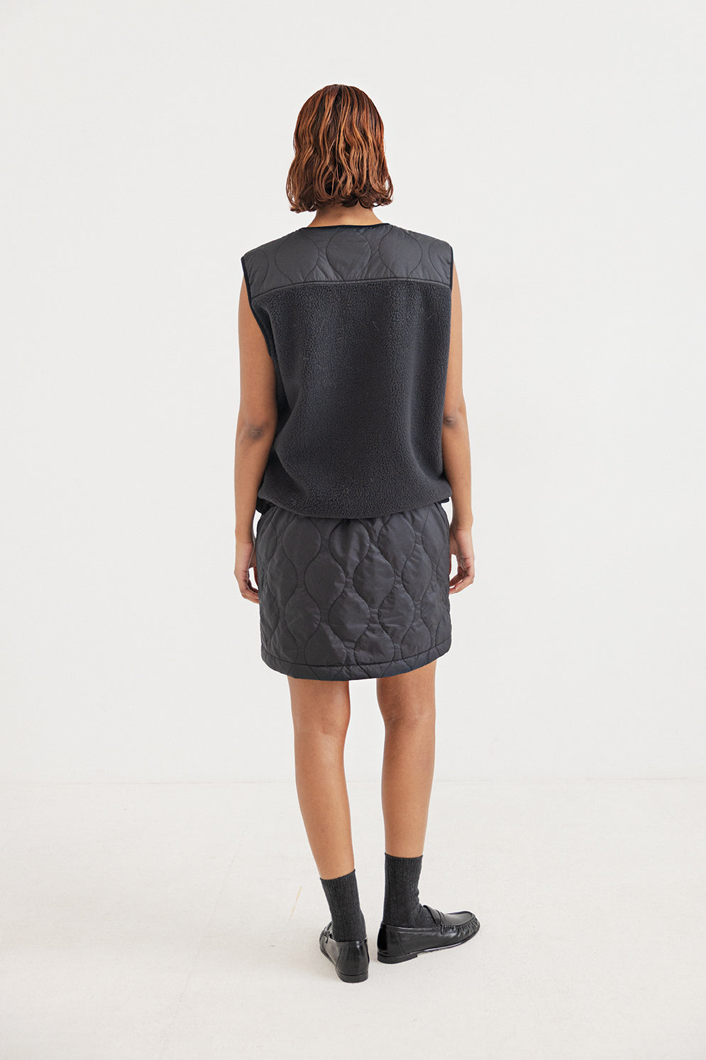 Nina quilted skirt Black- Project AJ117