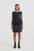 Nina quilted skirt Black- Project AJ117