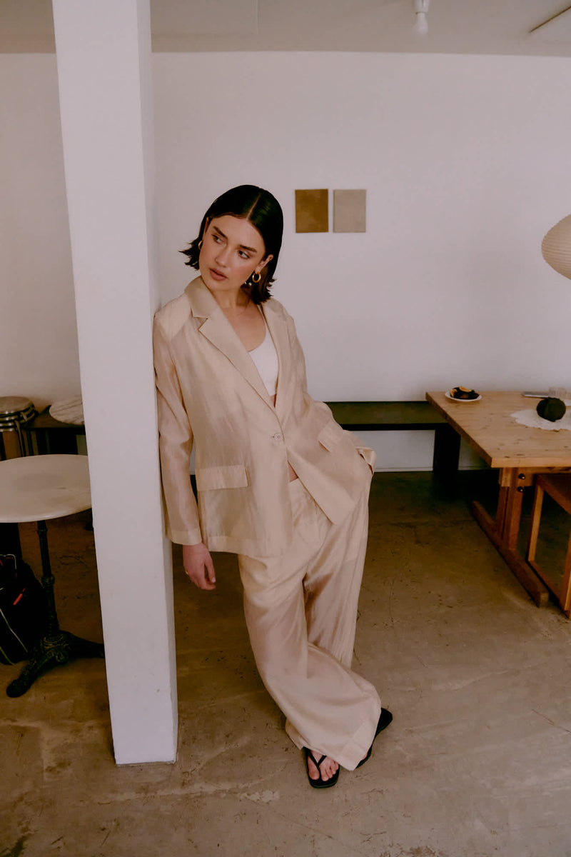 Lusana Blazer Soft Beige Second Female