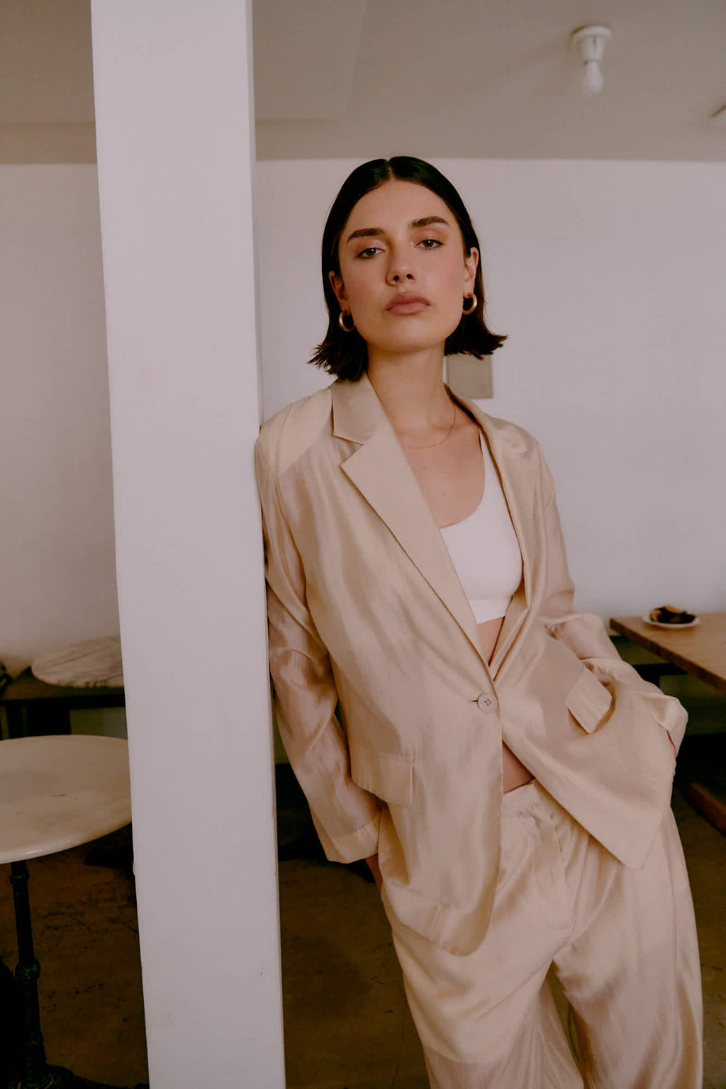 Lusana Blazer Soft Beige Second Female