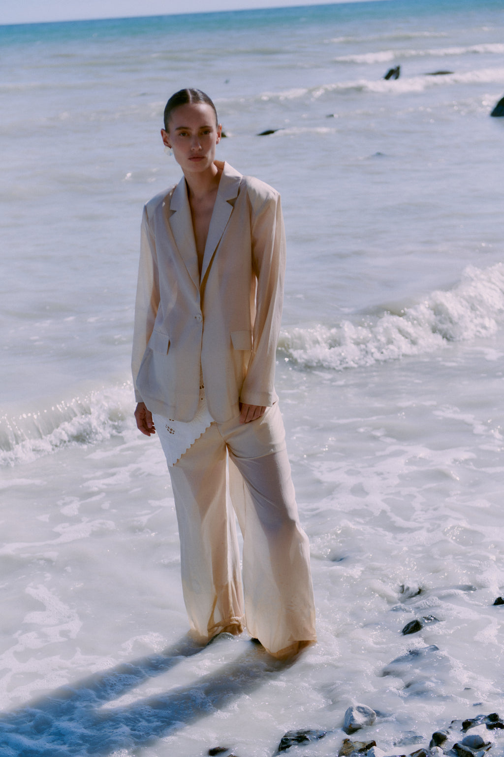 Lusana Blazer Soft Beige Second Female