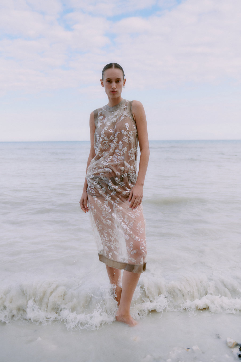 Salema Dress Plaza Taupe Second Female
