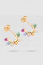 Space Hoops Pair gold plated Skyride Blue Lulu Copenhagen