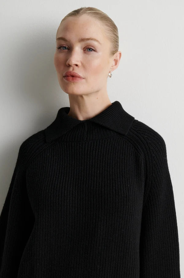 Ettas Knit T-Neck Black - Second Female